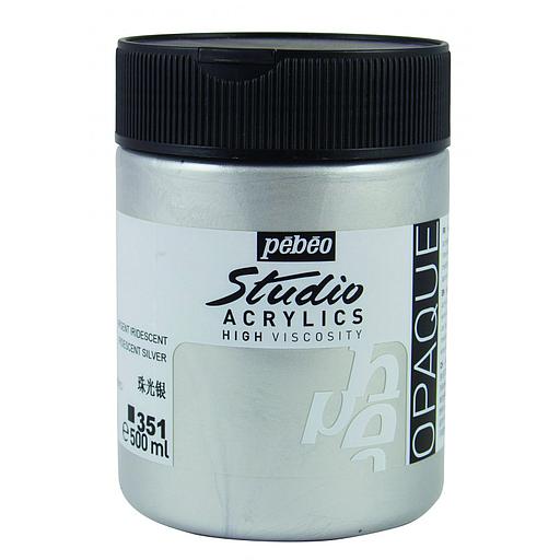 Peinture Acryliques Pot de 500ml Argent