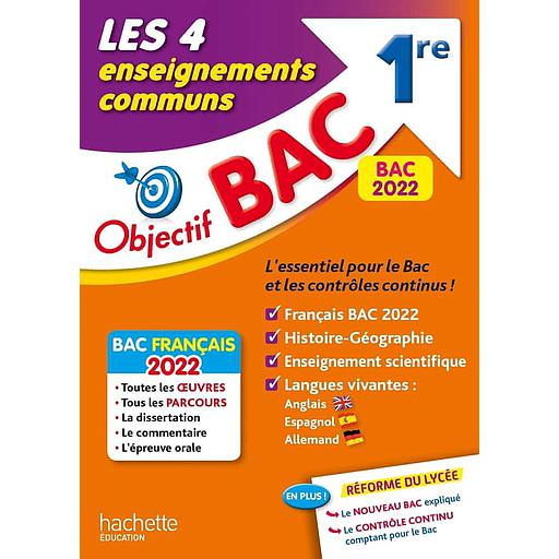 Objectif Bac - Les 4 enseignements communs 1re