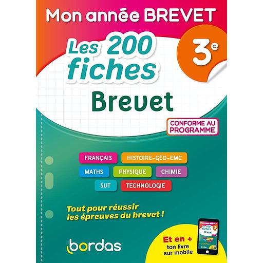 Les 200 fiches Brevet 3e