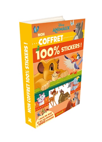 Disney animaux  - Avec 1 bloc de jeux et de coloriages et 1000 stickers
