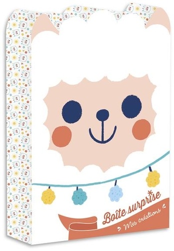 Boîte surprise Lama  - Avec 1 livre de coloriage, 1 bracelet, 50 strass, 2 cartes à gratter, 2 cartes en strass, 1 bâtonnet, 1 planche de stickers et 4 feuilles d'origamis