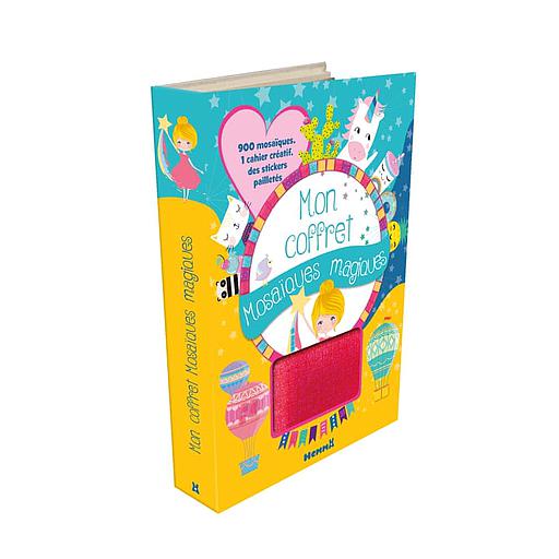 Mon coffret mosaïques magiques  - Avec 900 mosaïques, 1 cahier créatif et des stickers pailletés