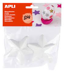 Sachet de 2 Etoiles En Polystrène Dim 75MM Kids Rèf 14799