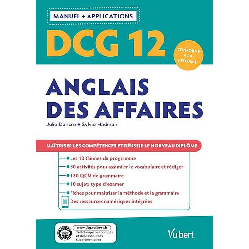 DCG 12 Anglais des affaires  - Manuel + applications
