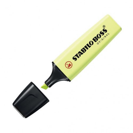 Surligneur pointe large - STABILO - Vert Citron - BOSS ORIGINAL