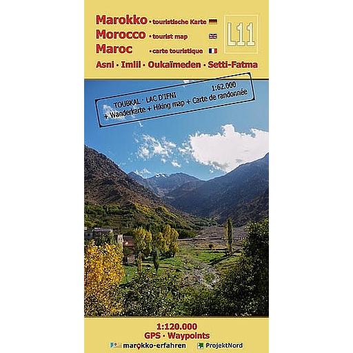 Carte Touristique L11: Asni, Oukaimeden, setti fatma