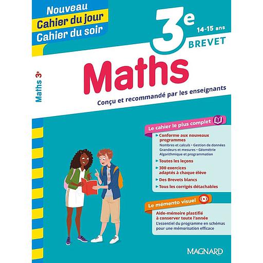 Cahier du jour/Cahier du soir Maths 3e + mémento
