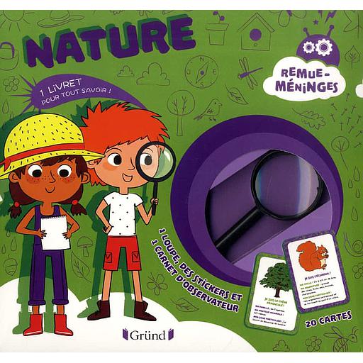 Nature  - 1 livret pour tout savoir ! Avec 1 loupe, des stickers, 20 cartes et 1 carnet d'observation