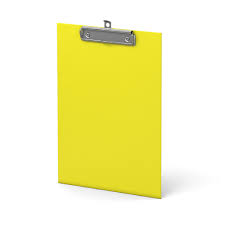 Porte Bloc A4 Jaune Neon