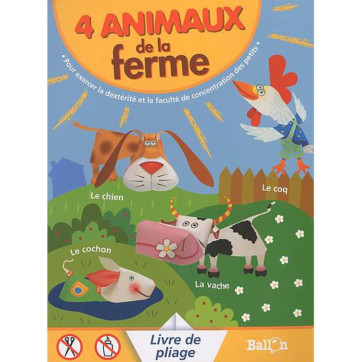 4 animaux de la ferme  - Livre de pliage