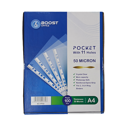 Paquet de 100 Pochette Perforée 50 Mic