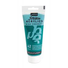 Peinture Acrylique Pébéo Studio 100 ml N°42 Emeraude de Phtalocyanine