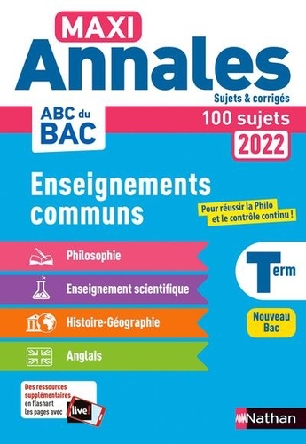 Enseignements communs Tle  - Sujets &amp; corrigés