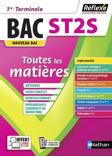 Sciences et technologies de la santé et du social 1re/Tle ST2S  - Toutes les matières en fiches