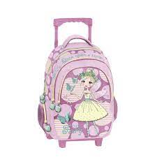 Cartable à Roulette Fairy 3 Compartiment Rose Rèf 211254