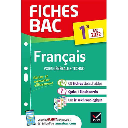 Fiches Bac, Français 1re voies générale & techno