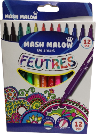Feutres De 12 Pointe Brosse Mash mallow