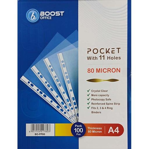 Paquet de 100 Pochette Perforée  80 MIC