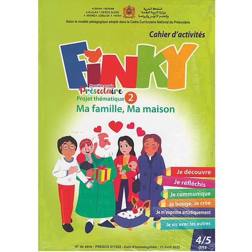 Finky première année préscolaire projet thématique 2 ma famille, ma maison 4/5