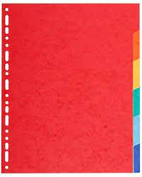 Jeux de 6 Intercalaires A4 Couleur Réf INT912-6