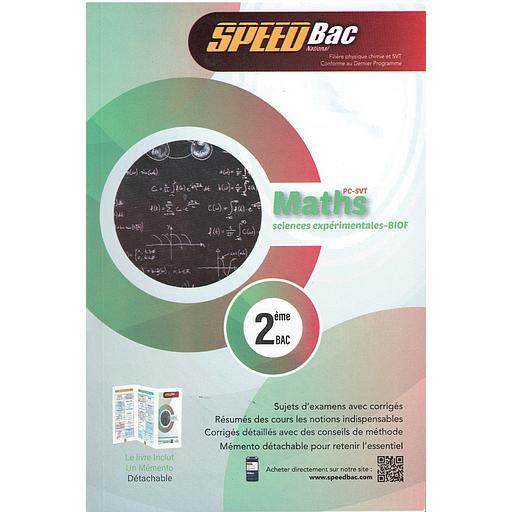 SPPEED Bac national Maths sciences expérimentales PC-SVT2 Bac Biof