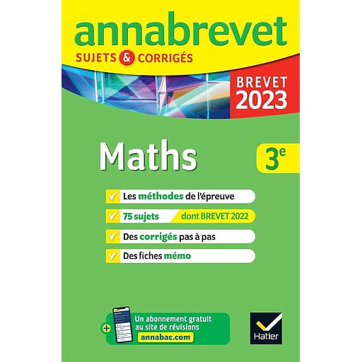 Maths 3e  - Sujets &amp; corrigés