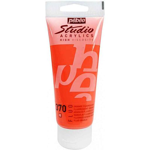 Peinture Acrylique Pébéo Studio 100 ml N°370 Orange Fluo