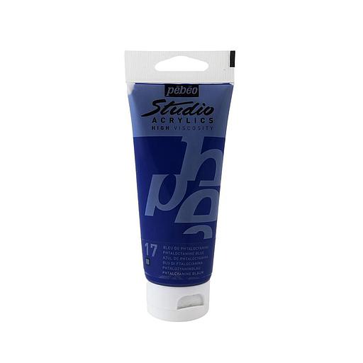 Peinture Acrylique Pébéo Studio 100 ml N°17 Bleu Phtal
