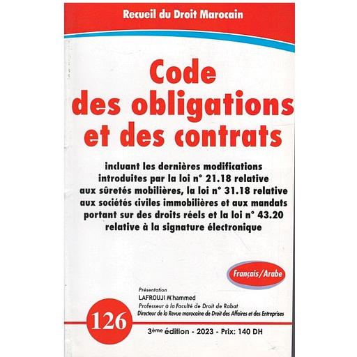 Code des obligations et des contrats 2018 - n° 126