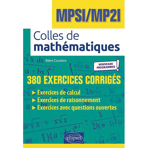 Colles de mathématiques MPSI/MP2I