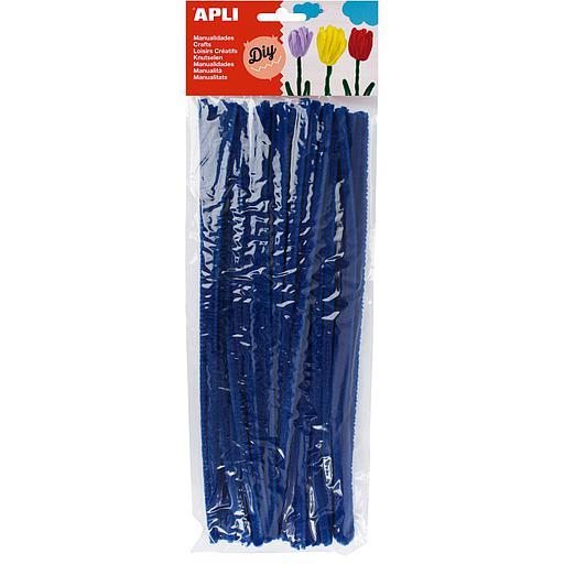 Sachet de 50 Chenilles Bleu