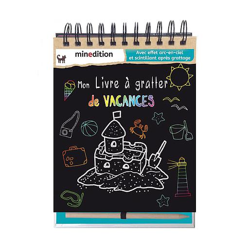 Mon livre à gratter de vacances  - Avec un crayon en bois