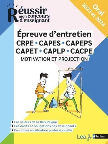 Epreuve d'entretien CRPE, CAPES, CAPEPS, CAPET, CAPLP, CACPE  - Motivation et projection