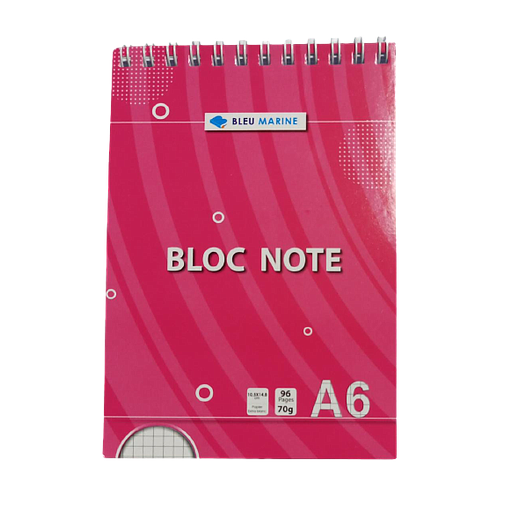 Bloc Note Spiral 96P 5*5 A6 70G
