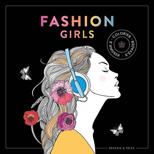 Black coloriage Fashion girls