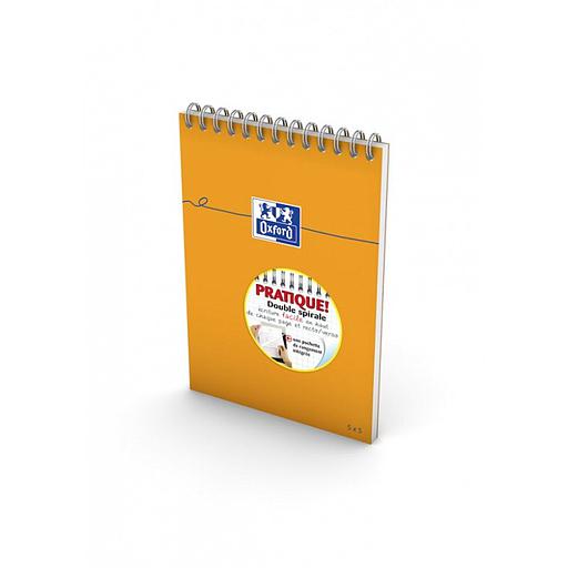 Bloc Notes avec Spiral  A5 Quadrillé 160 Pages Orange