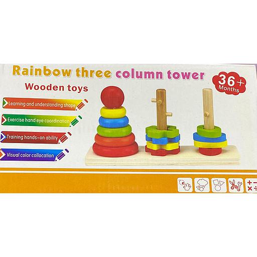 Rainbow Three Column Tower