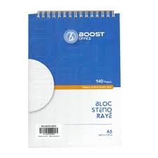 Bloc Sténo A5 140P Rayé
