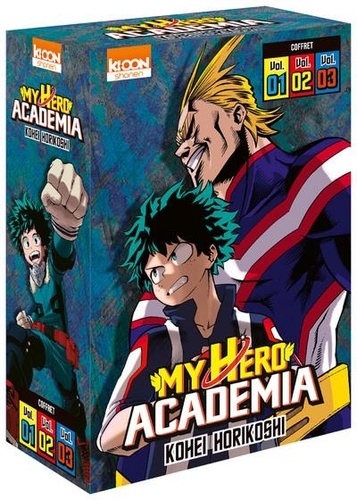 My Hero Academia - Coffret en 3 volumes - Tome 1, Izuku Midoriya : les origines ; Tome 2, Déchaîne toi, maudit nerd ! ; Tome 3, All Might