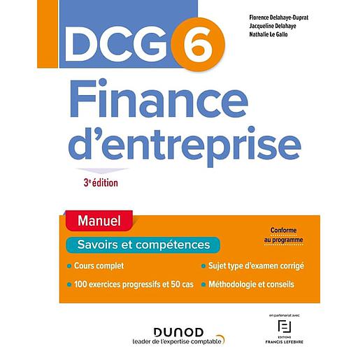 DCG 6 Finance d'entreprise  - Manuel
