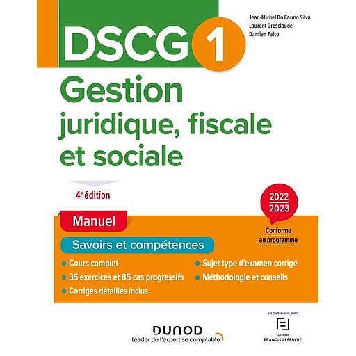 Gestion juridique, fiscale et sociale DSCG 1  - Manuel