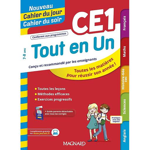 Nouveau Cahier du jour Cahier du soir - Tout en un CE1
