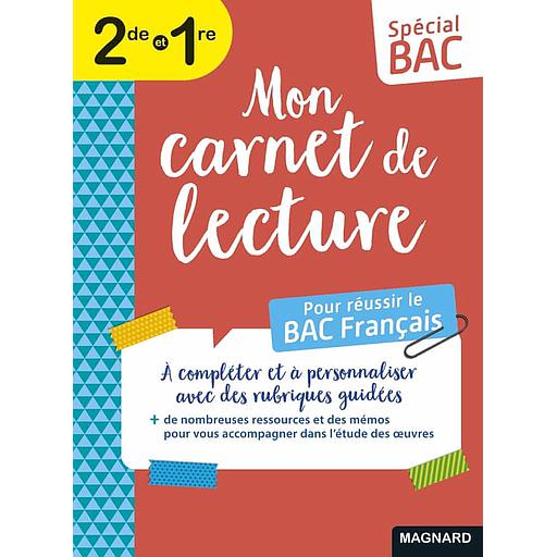 Spécial Bac Mon carnet de lecture Bac Français Bac 2023: Toutes mes lectures en un seul carnet !