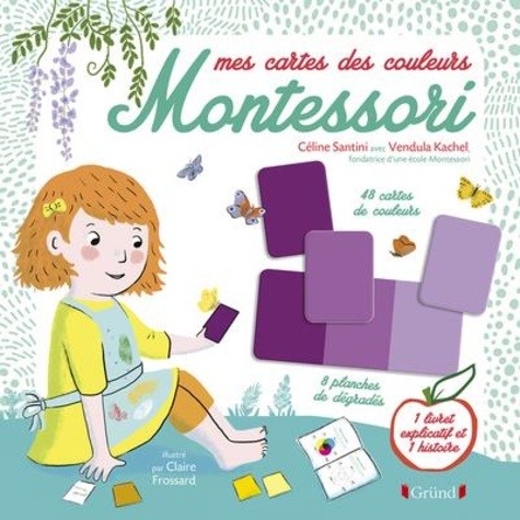 Mes cartes couleurs Montessori  - Avec 1 cahier d'activités pour les enfants, 1 mode d'emploi pour les parents, 57 artes de couleurs et 9 planches de dégradés