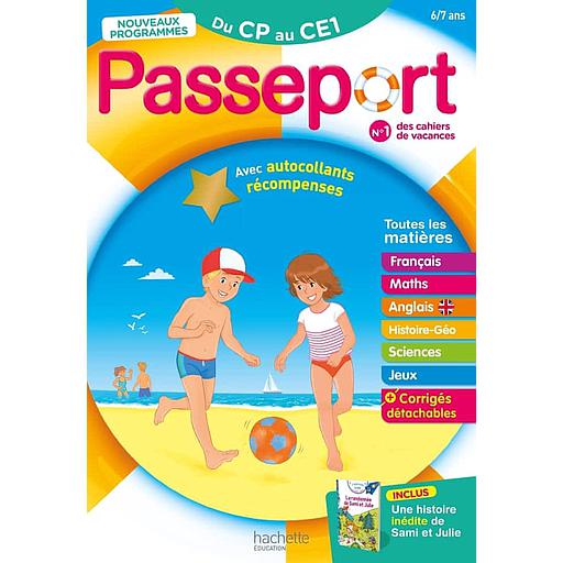 Passeport Du CP au CE1  - Avec une histoire inédite de Sami et Julie et des autocollants récompenses