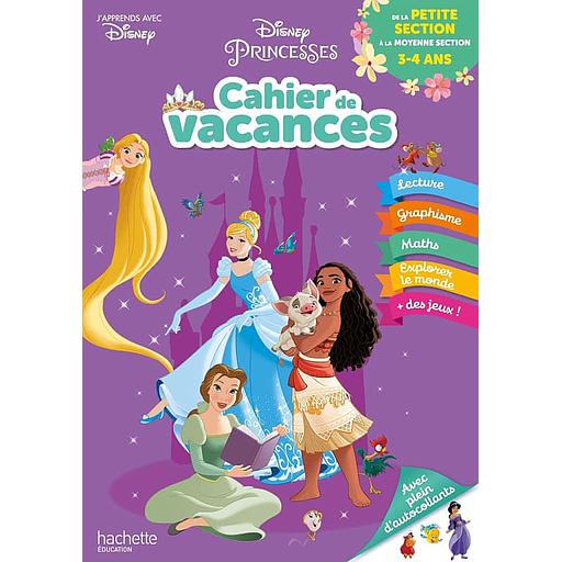 Cahier de vacances de la Petite section à la Moyenne section  - Disney Princesses