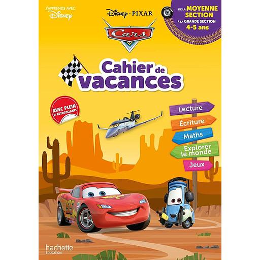 Cahier de vacances de la Moyenne Section à la Grande Section  - Disney Cars