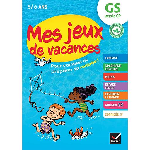 Mes jeux de vacances GS vers le CP  - Avec un crayon gomme