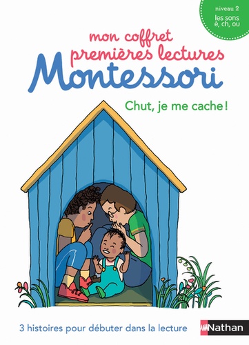 Mon coffret premières lectures Montessori : Chut, je me cache ! - Cache-cache - Le vélo de Suzi  - La course