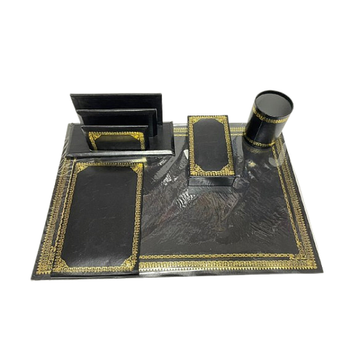 Sous Main de Bureau en Cuir avec Accessoires 5 PCS